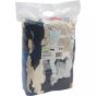 10 lbs Recycled Fleece Wiping Rags, Mixed Colours