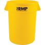 Poubelle jaune en polyéthylène de 32 gallons US