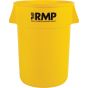 44 US gal. Yellow Polyethylene Industrial Garbage Bin