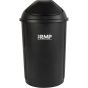 21 US gal Half-Round Polyethylene Garbage Bin, Swing Lid