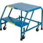 CSA-Certified 2-Step Rolling Steel Ladder, 22" W, 19" Platform