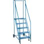 CSA-Certified 5-Step Rolling Ladder, 22" W, 46" Platform, Steel