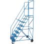 8-Step Rolling Steel Ladder, 72" Platform, 30" Step Width, CSA