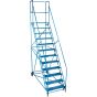 12-Step CSA Rolling Steel Ladder, 30" Wide, 109" High