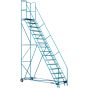 16-Step Rolling Ladder, 144" Platform, 30" Width, CSA Steel