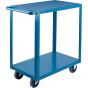 Heavy-Duty 2-Tier Shelf Cart, 18"W x 33"D, 1200 lbs Capacity