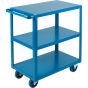Heavy-Duty 3-Tier Shelf Cart, 18"W x 33"D, 1200 lbs Capacity