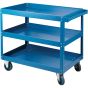 3-Tier Shelf Cart, 18" W x 30" D, 900 lbs, Kleton Blue