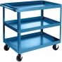 3-Tier Shelf Cart, 24" W x 36" D, 900 lbs, Kleton Blue