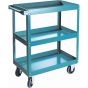 3-Tier Heavy-Duty Shelf Cart, 24" W x 36" D, 900 lbs Capacity