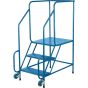 3-Step Tilt-N-Roll Steel Ladder, 22" Wide, Kleton Blue