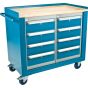 Mobile Service Workbench, 16-Gauge Steel, Wood Top