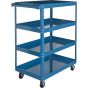 4-Tier Steel Shelf Cart, 18" W x 30" D, 900 lbs Capacity