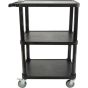 3-Tier Flat Shelf Utility Cart, 330 lbs Capacity, 18-1/8" x 37-3/8"