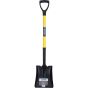 Square Point Shovel, Tempered Steel, Fiberglass D-Grip, 32.5"