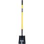 48" Square Point Shovel, Tempered Steel, Fiberglass Handle