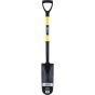 Drain Spade Shovel, Tempered Steel, 16" x 6" Blade, D-Grip