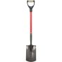 Heavy-Duty Carbon Steel Shovel, D-Grip, Fibreglass Handle, 30.5"