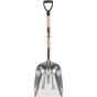 Pelle à Scoop en Aluminium, Manche en Bois, Poignée en D, Longueur 24,5"