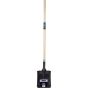 Heavy-Duty Square Shovel, 12-Gauge Carbon Steel, 48" Hardwood