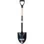 Round Point Shovel, Tempered Steel Blade, Hardwood D-Grip