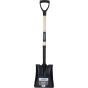 Square Point Shovel, Tempered Steel Blade, Hardwood D-Grip, 29"