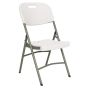 Chaise Pliante Blanche en Polyéthylène, Capacité 350 lb