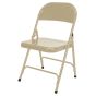 Chaise Pliante, Acier, Beige, Capacité 300 lb