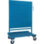 Mobile Double-Sided Bin/Pegboard Rack, 38" W x 55" H
