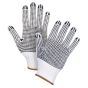 7 Gauge Poly/Cotton Double-Sided Dotted Knit Gloves, Large