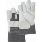 Standard-Duty Split Cowhide Patch Palm Fitter Gloves, Large
