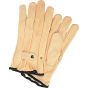 Winter-Lined Grain Cowhide Roper Gloves with Fleece Lining