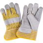 Large Split Cowhide Fitters Gloves, Cotton Lined Palm