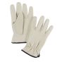 Winter-Lined Grain Cowhide Driver Gloves, Fleece Lined