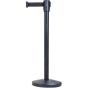 Free-Standing Steel Crowd Control Barrier, 35" H, Black Tape