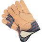 Winter-Lined Grain Cowhide Fitters Gloves, Abrasion Resistant