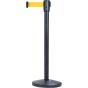 Yellow Steel Free-Standing Crowd Control Barrier, 12' Tape
