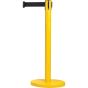 Free-Standing Crowd Control Barrier, Steel, 35" H, Black Tape, 12' L