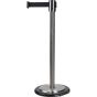 Free-Standing Steel Crowd Control Barrier, 35" H, Black 12' Tape