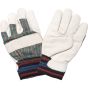 Winter-Lined Grain Cowhide Work Gloves, Abrasion-Resistant
