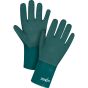 70-mil PVC Double Dipped Green Gloves, Cotton Lined, 12-inch