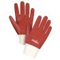 Gants en PVC Résistants aux Produits Chimiques, Lisses, 47 mil, 10 pouces, Rouges