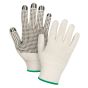 7-Gauge Poly/Cotton Dotted Knit Gloves, Medium