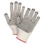 Heavyweight Dotted String Knit Gloves, 7 Gauge, Poly/Cotton, Small