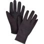 Brown Poly/Cotton Jersey Gloves, Red Fleece Lined, Large