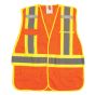 High Visibility Orange CSA Surveyor Vest, Polyester