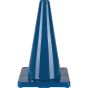 18" Blue PVC Traffic Cone - Flexible & Durable