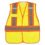 High Visibility CSA Surveyor Vest, Lime-Yellow Polyester