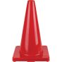 18" Red PVC Traffic Cone - Flexible & Durable