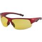 Z1900 Anti-Scratch Safety Glasses, Red Frame, CSA Z94.3
